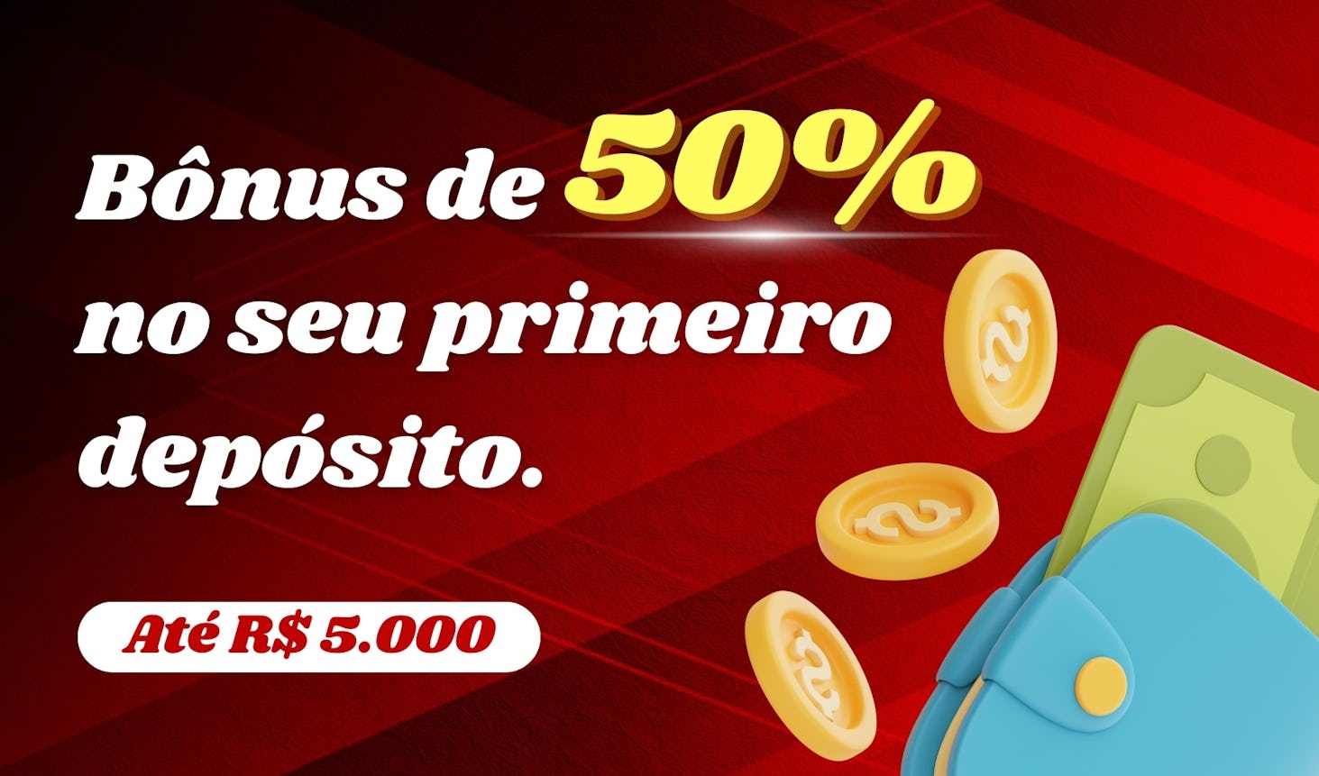 depósito mínimo é de R$ 10, o rollover é de 25 vezes e o bônus é válido por 14 dias.